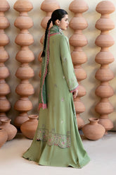 R-1209 | 3Pc Unstitched Suit Embroidered Karandi Collection Reet By Ramsha